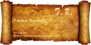 Tanka Kornél névjegykártya