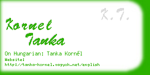 kornel tanka business card